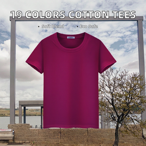 Camisetas de Algodón Jersey al por Mayor con Estampado Personalizado, Lisas Teñidas, Blancas, Negras, Azules, Camisetas en Blanco - Product Image 4