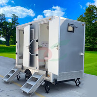 Toilette mobile portable de luxe personnalisée remorques d'extérieur caravane légère ensemble de toilette wc préfabriqué salle de bain à vendre