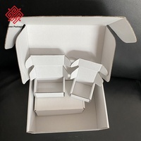Boîte de papier ondulé d'avion carré blanc Baoren adaptée aux petits lots d'emballage rectangulaire 12 13 14 pouces expédition Express