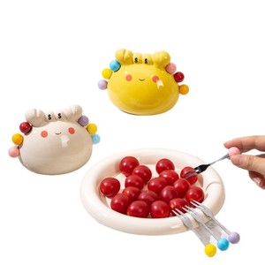 Juego <span class=keywords><strong>de</strong></span> Tenedores para Fruta con Forma <span class=keywords><strong>de</strong></span> <span class=keywords><strong>Cangrejo</strong></span>, Accesorios Deliciosos para Postres, Mini Tenedores Bonitos, Contenedor <span class=keywords><strong>de</strong></span> Cerámica para Guardar, Platos para Fruta - Product Image 5