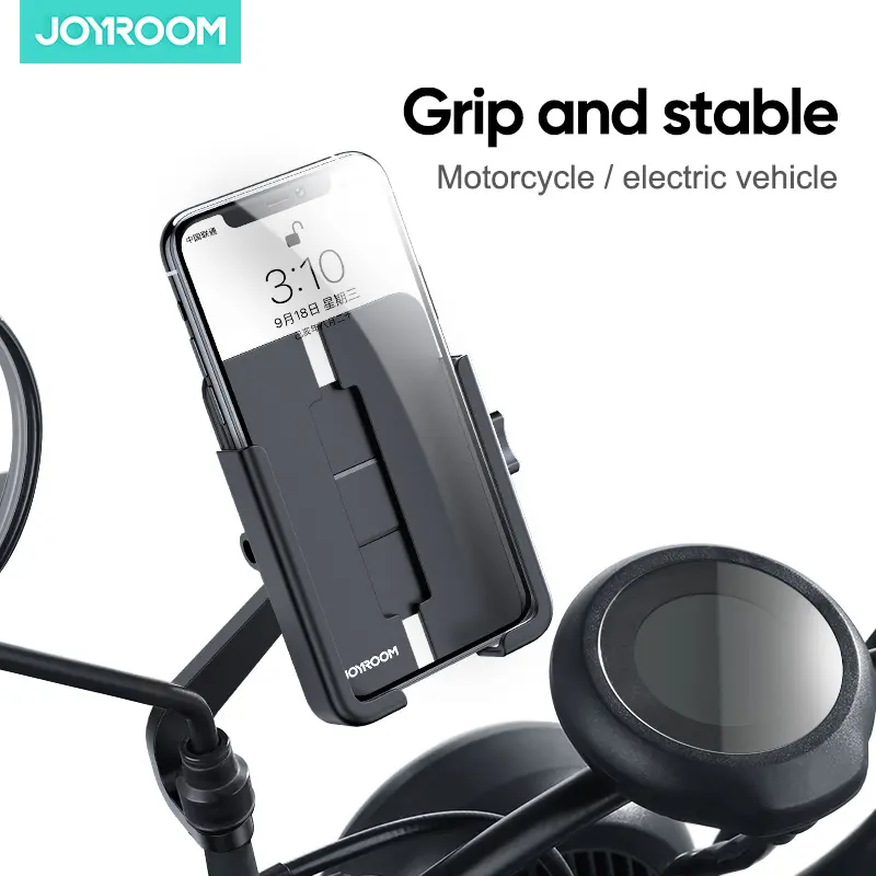 JOYROOM 2020 Universal bicicleta de montaje de teléfono del teléfono de la bicicleta soporte para teléfono móvil de montaje banda bicicleta GPS Clip de la motocicleta