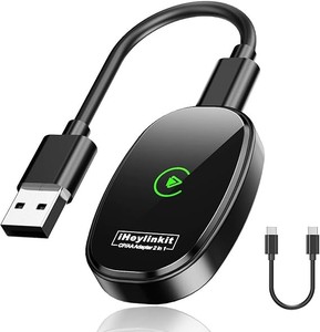ワイヤードからワイヤレスへのカープレイアンドロイドオート2in1アダプター