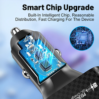 Pengisi Daya Mobil Cepat 3-Port 60W PD 3.0 & QC3.0 Tren 2026 dengan Proteksi OTP/OCP untuk Ponsel & Earphone