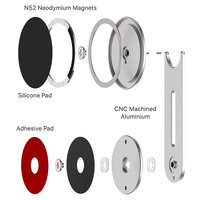 Support magnétique pour ordinateur portable à fixation latérale, support magnétique en alliage d'aluminium pour téléphone portable, support magnétique pour voiture pour Tesla Model 3/Y