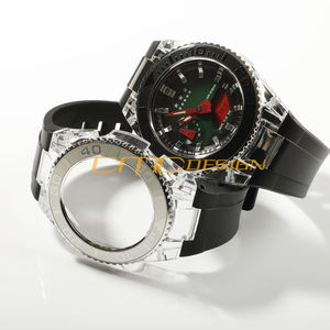 Bracelet en caoutchouc fluoro de remplacement et boîtier transparent avec kit de modification de lunette en acier inoxydable pour bracelets de montre <span class=keywords><strong>GA</strong></span>-<span class=keywords><strong>2100</strong></span> - Product Image 1