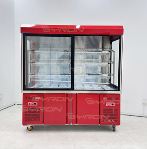 Réfrigérateur-<span class=keywords><strong>congélateur</strong></span> commercial vertical en acier inoxydable pour restaurant, à refroidissement direct, avec affichage numérique, pour la présentation de Malatang et de produits frais - Product Image 6