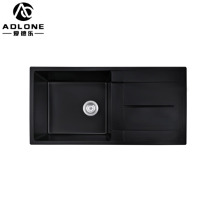 อ่างล้างจานหินแกรนิตแบบเดี่ยวหรูหราทันสมัยผลิตจากโรงงานขนาดใหญ่ที่เป็นที่นิยมโดยไม่มีก๊อกน้ำ - Product Image 6