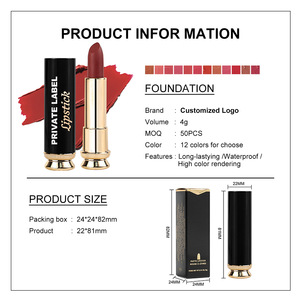 Lápiz Labial Mate Personalizado MLM, Color de Labios Aterciopelado, Resistente al Agua, Larga Duración, No se Transfiere, Altamente Pigmentado, Marca Privada, Venta al por Mayor - Product Image 2