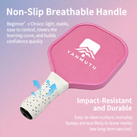 Mini raquette de pickleball en fibre de verre pour enfants, raquette de pickleball portable, batte d'entraînement avec poignée antidérapante