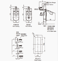 Loquet à levier de compression en alliage de zinc Yeeka 1245-314-201, adapté aux générateurs et aux loquets de camping-car