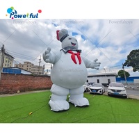 Publicité extérieure gonflable Ghostbusters Marshmallow Man, grande mascotte de dessin animé gonflable pour parc à thème et fête
