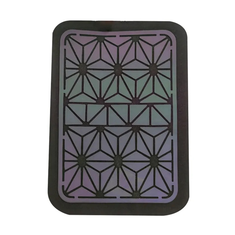 Geometric Design Luminous Reflective Fabric Sheet Materials High Quality Pu Synthetic Leather For Notebooks