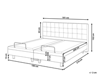 Lit électrique haute performance à double moteur avec cadre en tissu lin, sommier intelligent anti-ronflement à gravité zéro, pour hôtel et maison