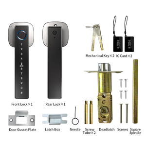 מנעול דלת חכם ביומטרי דיגיטלי עם ידית מאלומיניום, טביעת אצבע,  Tuya TTlock חדש, מתאים לחדרי מלון וחדרי שינה - Product Image 5