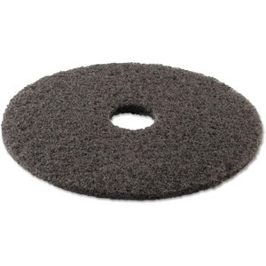 Boardwalk BWK4019HIP High Performance 19\" Stripping <b>Floor</b> Pads Grayish Black 5/Carton Commercial Cleaners - Product Image 1