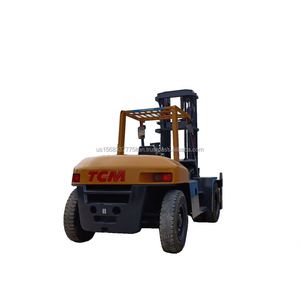 Chariot élévateur contrepoids diesel d'occasion en bon état, 10 tonnes, 10t, à vendre à prix avantageux, TCM Fd100, chariot élévateur d'occasion de 10 tonnes - Product Image 1