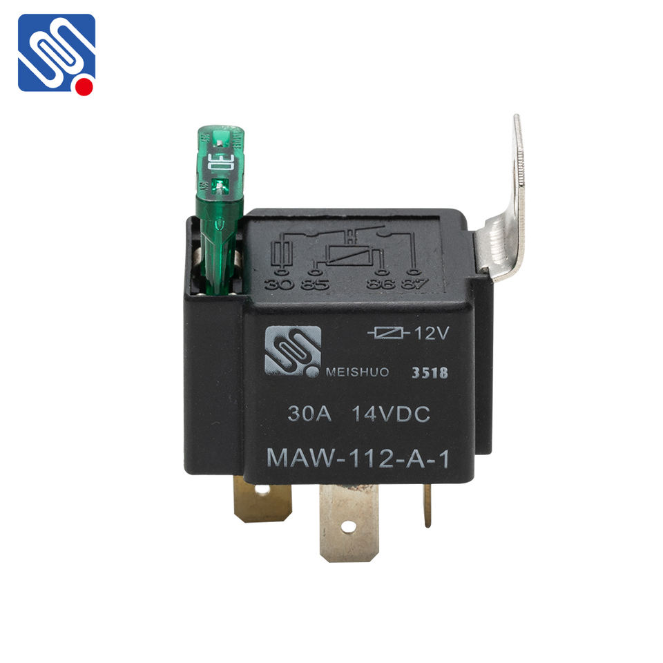 MEISHUO MAW-112-A-1 12V Auto Relay with 30a Fuse 4 Pin Metal Bracket for Car Window