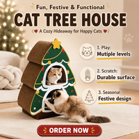 Tour de griffoir/structure d'escalade pour chat en forme d'arbre de Noël, multi-niveaux, de luxe, en carton ondulé vert, écologique et de grande taille