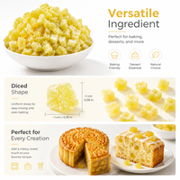 Cubes de melon d'hiver confits en vrac OEM, sucrés et croustillants, ingrédient traditionnel pour pâtisserie, garniture de dessert, 10 kg