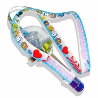 Lanière bandoulière réglable personnalisée avec imprimé dessin animé Chibi et anneau antidérapant en silicone pour support de lumière de fan de concert Kpop