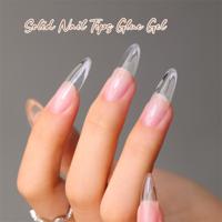 Pointes de colle gel pour extension d'ongle clair solide UV Pointes d'ongle gel de colle de haute qualité vente en gros