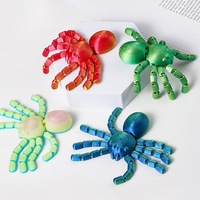 Vashine Jouet anti-stress flexible en PLA, araignée magnétique imprimée en 3D avec pattes articulées, pour le soulagement du stress, décoration de bureau et animaux de compagnie de bureau