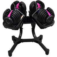 Haltères réglables en fonte de haute qualité 40 kg 24 kg – Ensemble d'haltères pratiques pour le rangement à domicile et l'utilisation en salle de sport