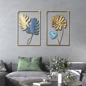 Décoration Murale Métal Design 3D Arbre de Vie Feuille pour Chambre d'Enfant Salon Canapé Fond TV Décoration Murale Suspendue - Product Image 3