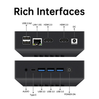 Komputer Mini TOPC Intel N5100 Daya Rendah Dual HDMI 2.0 Layar 4K WiFi 6 USB3.0 PC Desktop Kecil untuk Pendidikan Komersial