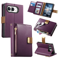 Étui de protection intégrale antichoc en cuir PU avec fermeture éclair pour iPhone Duo 18 Fold 2026