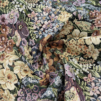 Factory Outlet Design klassischer Blumen garn gefärbter Jacquard-Stoff aus Polyester-Baumwolle für die Schuh dekoration