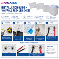 Feux LED en feuille SMD DC24V flexibles et pliables avec garantie de 5 ans pour colonnes courbes, murs cintrés, sculptures murales, installations artistiques rétroéclairées