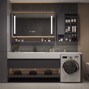 <span class=keywords><strong>Lavabo</strong></span> de viento <span class=keywords><strong>para</strong></span> Hotel, <span class=keywords><strong>lavadora</strong></span>, armario de baño, combinación de placa de roca, armario de <span class=keywords><strong>lavabo</strong></span> frontal de cerámica sin costuras - Product Image 1