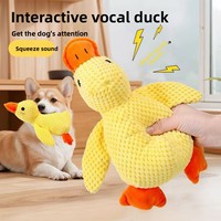 Jouet à mâcher en peluche jaune en forme de pieuvre, sonore, résistant aux morsures, pour chiots et chatons, best-seller