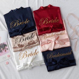 Mariage mariée demoiselle d'honneur Robe Robe de chambre Sexy femmes peignoir chemise de nuit vêtements de nuit courts décontracté fleur <span class=keywords><strong>Kimono</strong></span> <span class=keywords><strong>Geisha</strong></span> - Product Image 2