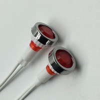 Interrupteur à anneau lumineux FEIBEN avec électro-placage argent, 220V 10A IP36 avec câble, plusieurs couleurs
