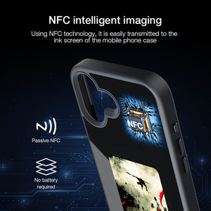 Étui de téléphone NFC E Ink TPU+PC avec écran 16/15/14/13 Pro Max, design holographique de luxe personnalisé anti-chute, 240x416 - Product Image 2