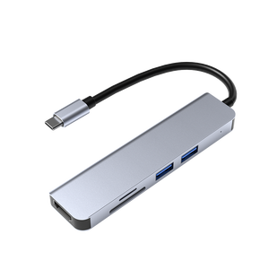 उच्च गति 5 में 1 मल्टीपोर्ट 4K hdTV <span class=keywords><strong>usb</strong></span> 2.0 3.0 sd tf कार्ड रीडर एचडी यूएसबी सी हब एडाप्टर डॉक स्टेशन - Product Image 1