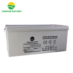 היאנגצה למעלה מכירה 12v 200ah עמוק מחזור שמש מהפך סוללות