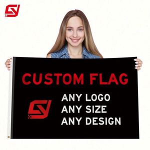 Banderas Personalizadas de Poliéster 100% de 90x150cm (3x5 pies), Venta al Por Mayor de Fábrica, Cualquier Color, Tamaño y Diseño - Product Image 6