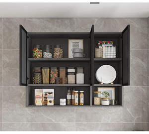 Armoire de rangement murale multifonctionnelle moderne, facile à installer, pour cuisine, salle à manger, salle de bain, balcon - Product Image 6
