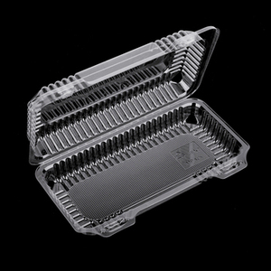 Eco-Products Disposable Plastic Packaging Bread Box Recycled Transparent PET Plastic Bread Container