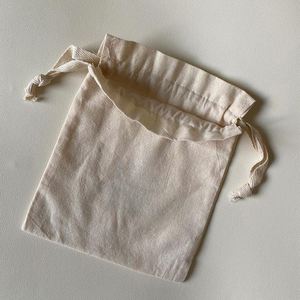 Custom Logo Printing Cotton <b>Drawstring</b> Gift Dust <b>Pouch</b> Herringbone Cotton Jewelry Packaging <b>Pouch</b> - Product Image 1