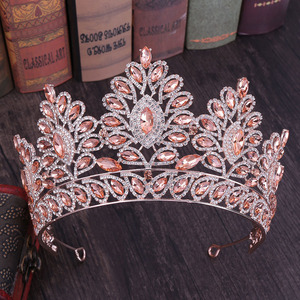 <span class=keywords><strong>Couronne</strong></span> de mariée luxueuse en feuille, <span class=keywords><strong>couronne</strong></span> de <span class=keywords><strong>princesse</strong></span> en strass, diadème, bijoux de mariage, de haute qualité, ZGH1203 - Product Image 4