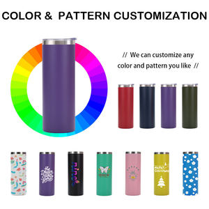 Vaso Térmico Personalizado con Logotipo, 20 oz, Recubierto en Polvo, Diseño Delgado, Doble Pared, Acero Inoxidable, Aislado, con Tapa y Pajita - Product Image 6