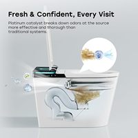 WC intelligent de luxe avec bidet intégré et siège chauffant électrique, cuvette de toilette moderne pour la rénovation d'hôtels de luxe