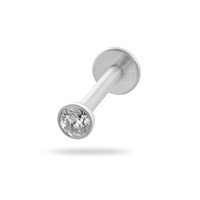 Bijoux de piercing en titane Henson G23/F136 avec zircone de 3 mm, tige filetée interne, anneau de lèvre, plug d'oreille, clou d'oreille pour cartilage