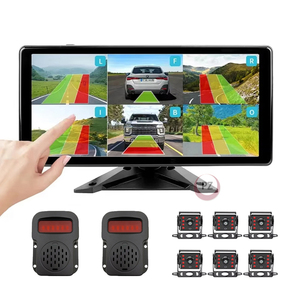 6 cái AHD đảo ngược máy ảnh 10.36 inch 6 CH chia màn hình thông minh DVR Ghi Màn hình mù khu vực phát hiện BSD kép hệ thống báo động cho - Product Image 1