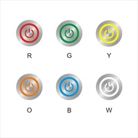 Interrupteur à bouton-poussoir ONPOW 22mm avec symbole de puissance LED Fabricant (GQ22-11ET/S) CE, RoHS