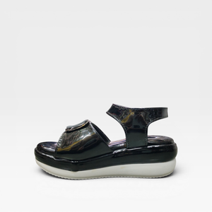 Sandalias de Plataforma de Cuero Charol Negro para Niñas Marcus con Correa de Hebilla, Zapatos Casuales para Niñas de 4-6 Años, Calzado de Verano Cómodo y a la Moda - Product Image 4